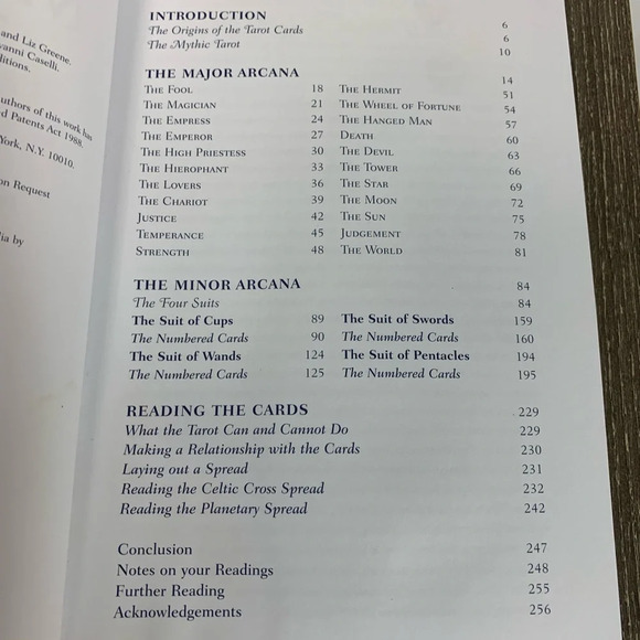 The New Mythic Tarot Book, Caselli, Giovanni Acceptable Condition  USED - Picture 3 of 16